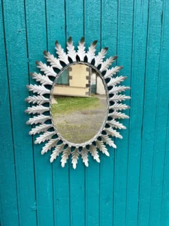 Miroir soleil Sunbunst vintage métal 1960