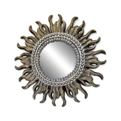 Miroir Soleil Vintage Doré – Un Classique Mid-Century pour une Déco Ra