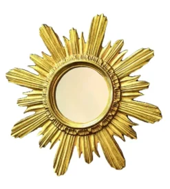 Miroir soleil Wenz en bois doré, Allemagne, 1960s