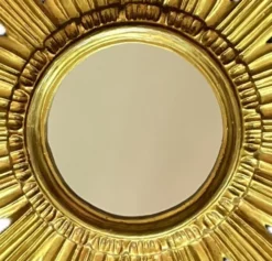 Miroir soleil Wenz en bois doré, Allemagne, 1960s