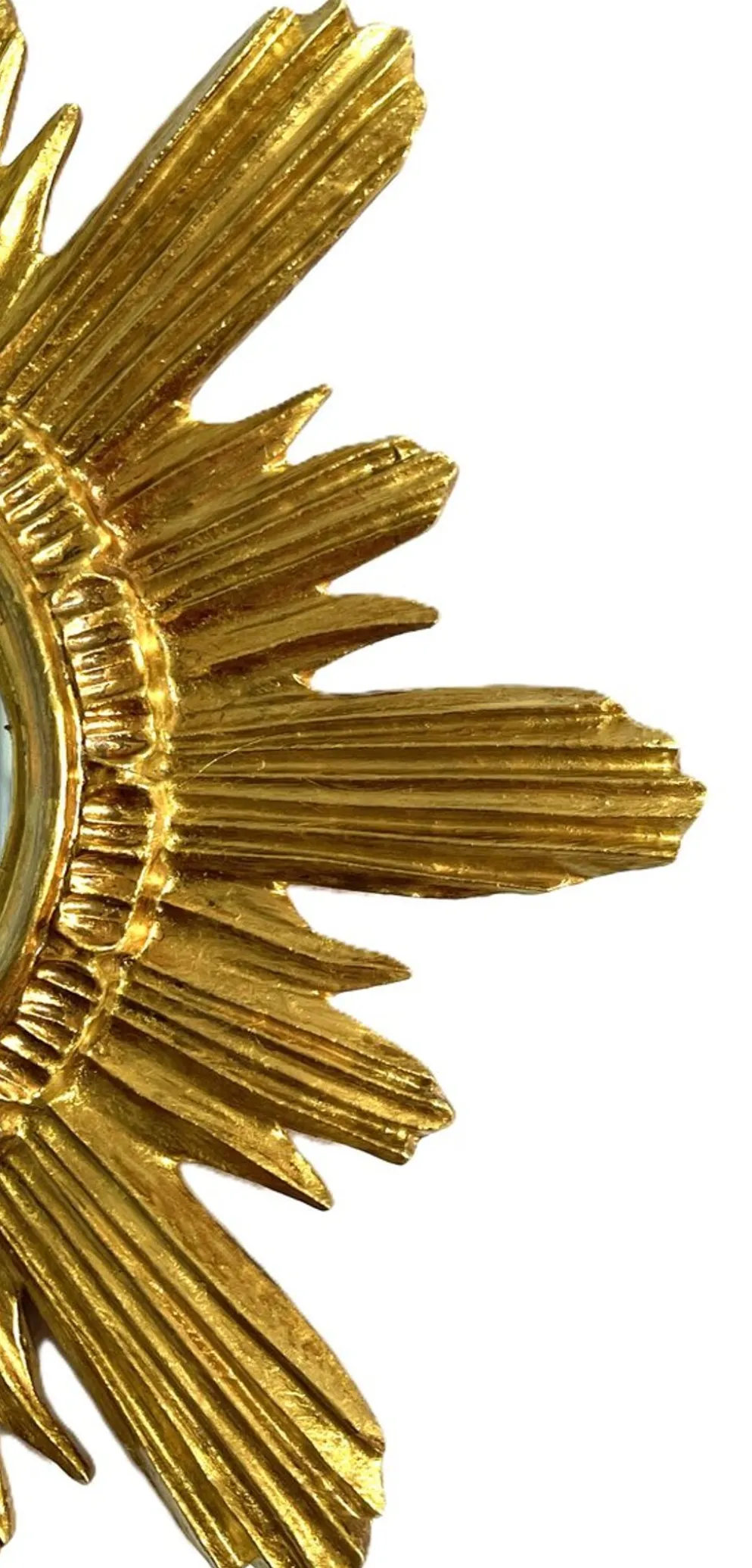 Miroir soleil Wenz en bois doré, Allemagne, 1960s