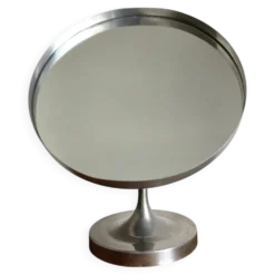 Miroir Space Age anglais 1960 orientable Durlston Design en acier nickelé