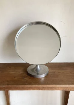 Miroir Space Age anglais 1960 orientable Durlston Design en acier nickelé