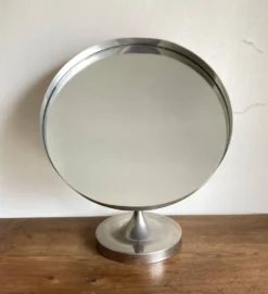 Miroir Space Age anglais 1960 orientable Durlston Design en acier nickelé