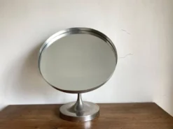 Miroir Space Age anglais 1960 orientable Durlston Design en acier nickelé