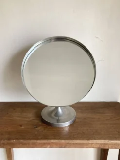 Miroir Space Age anglais 1960 orientable Durlston Design en acier nickelé