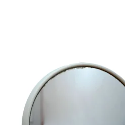 Miroir Space Age avec cadre en plastique blanc