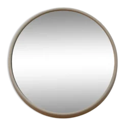 Miroir Space Age avec cadre en plastique blanc