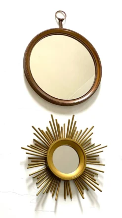 2 miroirs soleil vintage