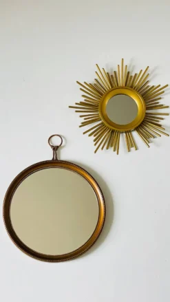 2 miroirs soleil vintage