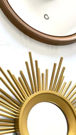 2 miroirs soleil vintage