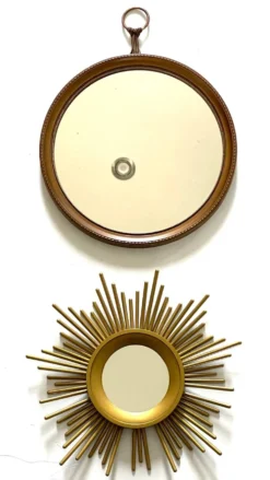 2 miroirs soleil vintage