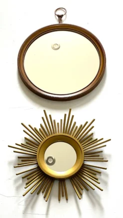 2 miroirs soleil vintage