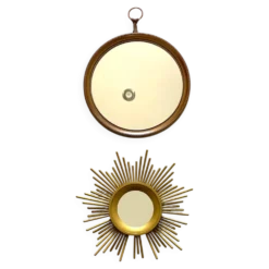 2 miroirs soleil vintage