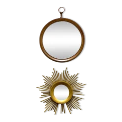 2 miroirs soleil vintage