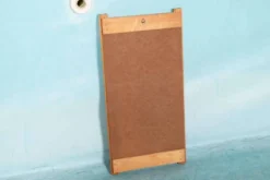 Miroir suédois minimaliste en bois de pin Japandi des années 70