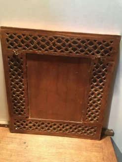 Miroir teck sculpté 55X61cm
