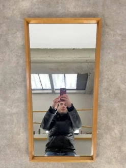 Miroir trapèze années 60 style scandinave 82 x 45 cm