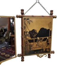 Miroir triptyque ancien de style japonais