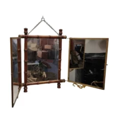Miroir triptyque ancien de style japonais