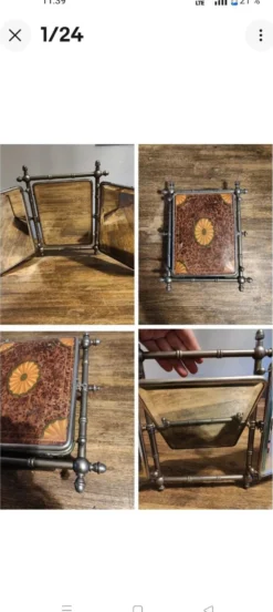 Miroir triptyque 1900 biseauté Barbier