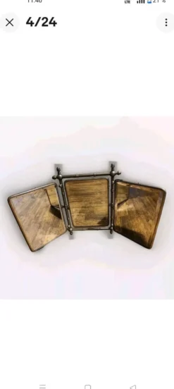 Miroir triptyque 1900 biseauté Barbier