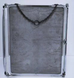 Miroir triptyque chrome patine début XXème