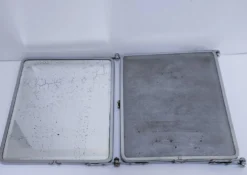 Miroir triptyque chrome patine début XXème