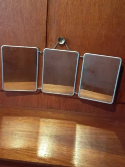 Miroir triptyque de barbier