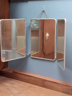 Miroir triptyque de barbier