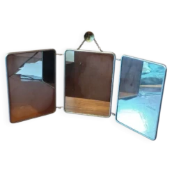 Miroir triptyque de barbier