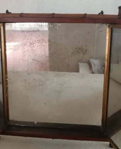 Miroir triptyque de barbier
