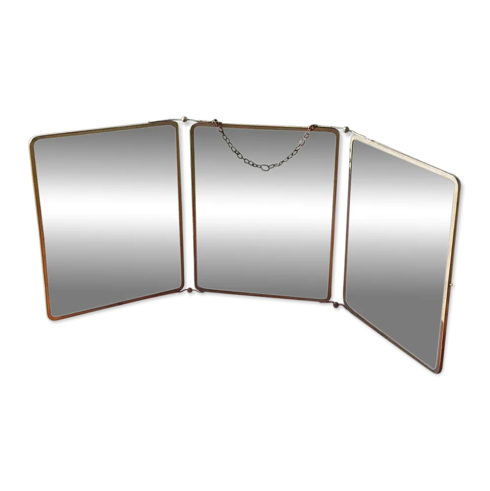 Miroir triptyque de barbier