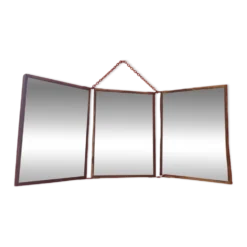 Miroir triptyque de barbier