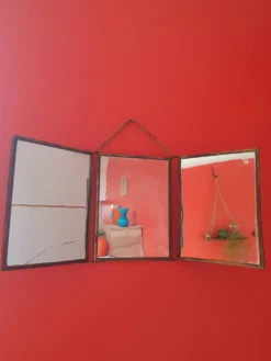 Miroir triptyque de barbier