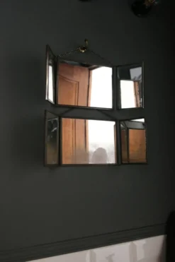 Miroir triptyque de barbier, Art Nouveau, circa 1900