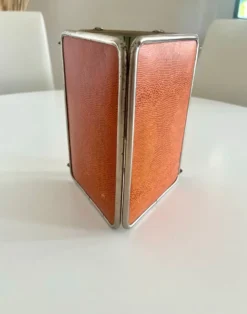 Miroir triptyque de barbier ancien Art Déco années 1920/30 – gainage o