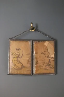 Miroir triptyque de barbier, Art Nouveau, circa 1900