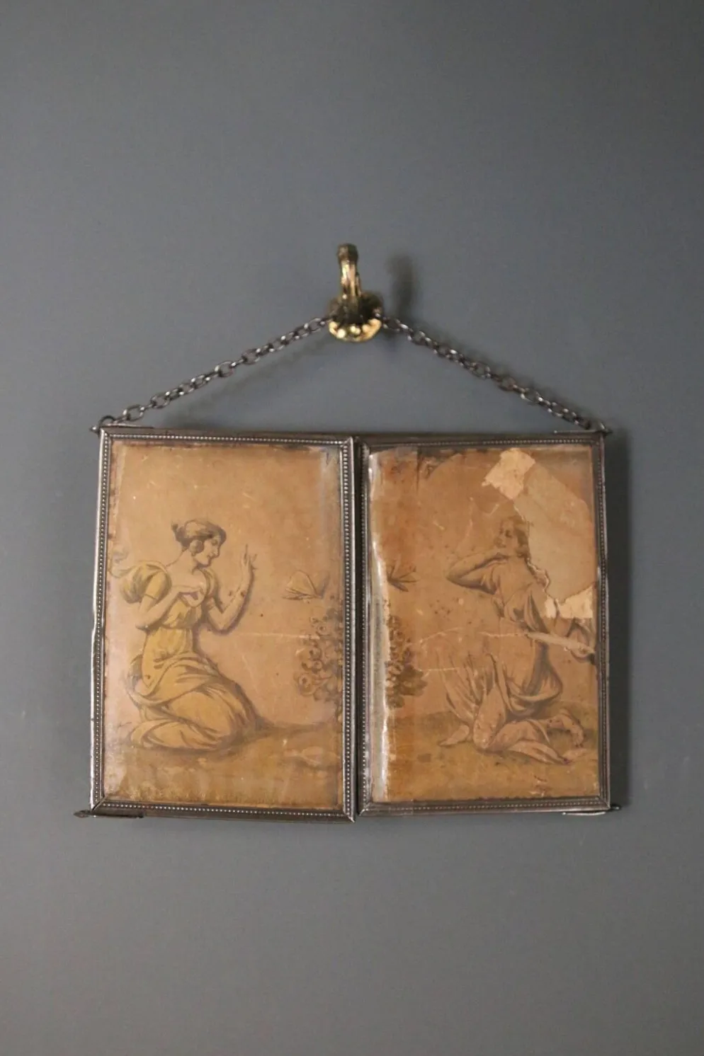 Miroir triptyque de barbier, Art Nouveau, circa 1900