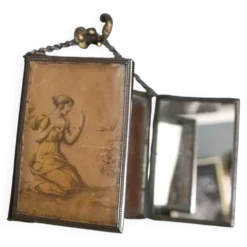 Miroir triptyque de barbier, Art Nouveau, circa 1900