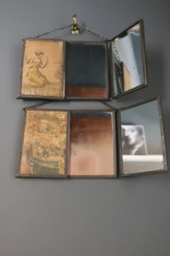 Miroir triptyque de barbier, Art Nouveau, circa 1900