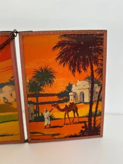 Miroir triptyque de barbier orientaliste, 1920