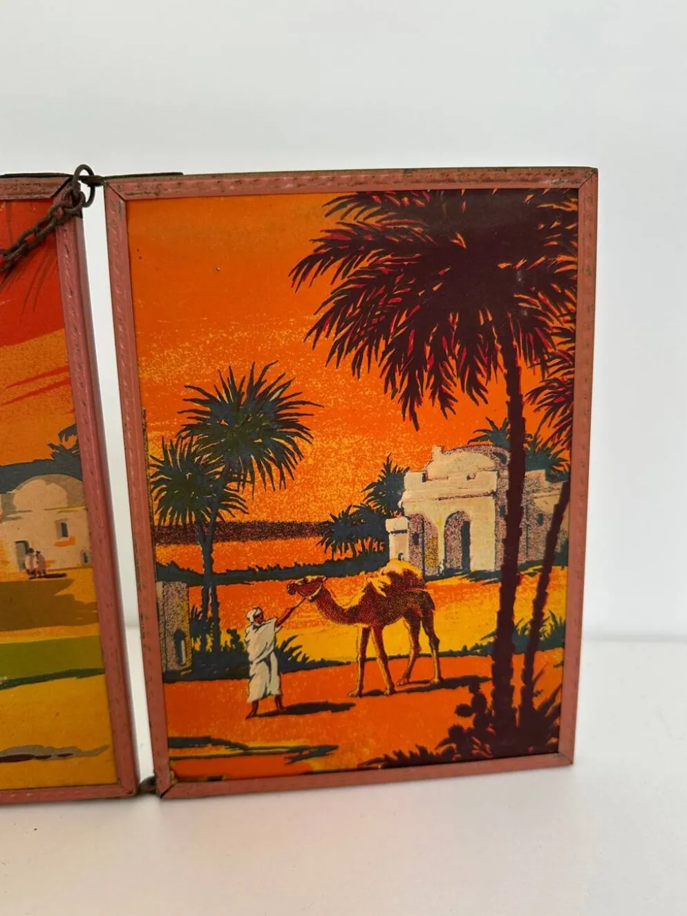 Miroir triptyque de barbier orientaliste, 1920