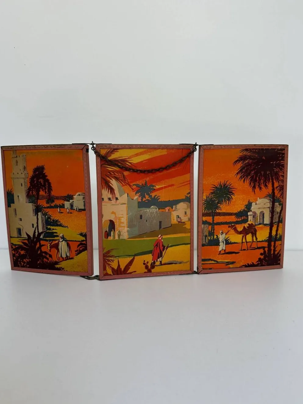 Miroir triptyque de barbier orientaliste, 1920