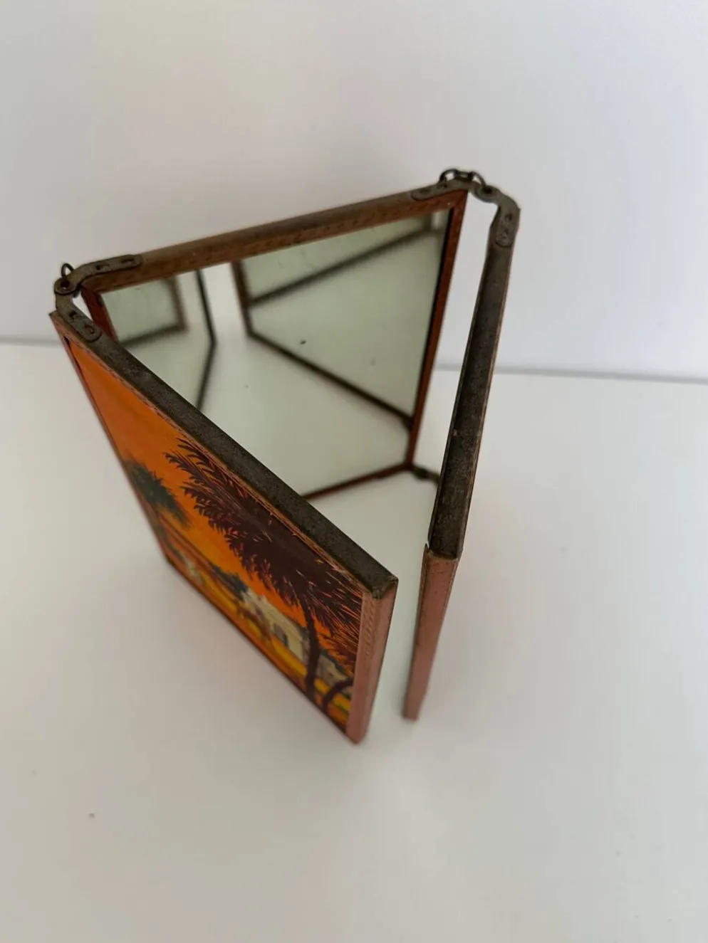 Miroir triptyque de barbier orientaliste, 1920