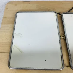 Miroir triptyque de barbier verre biseauté, vintage