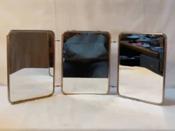 Miroir triptyque de barbier vintage