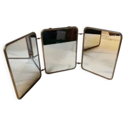 Miroir triptyque de barbier vintage