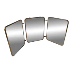 Miroir triptyque de barbier vintage
