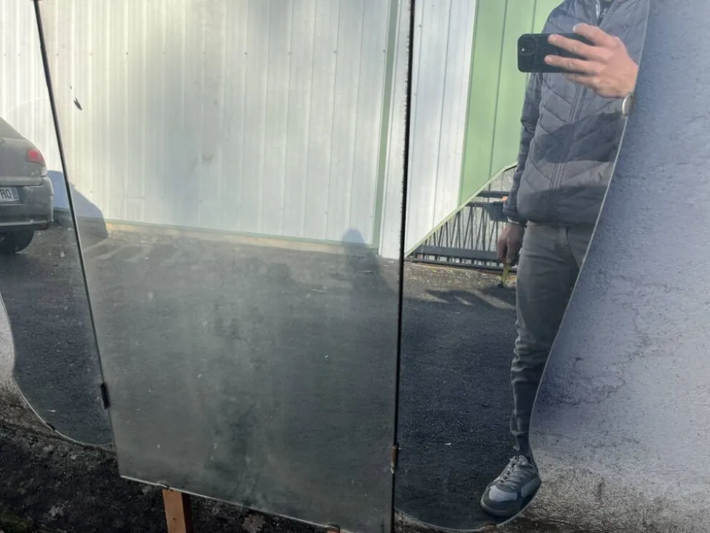 Miroir triptyque de coiffeuse vintage - Style Art Déco
